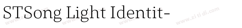 STSong Light Identit字体转换